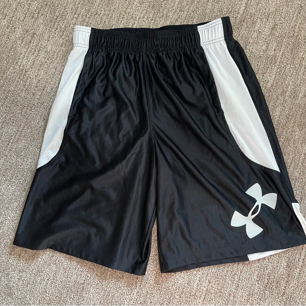 Under Armour Black & White Basketball Shorts‎ - Lot of 2